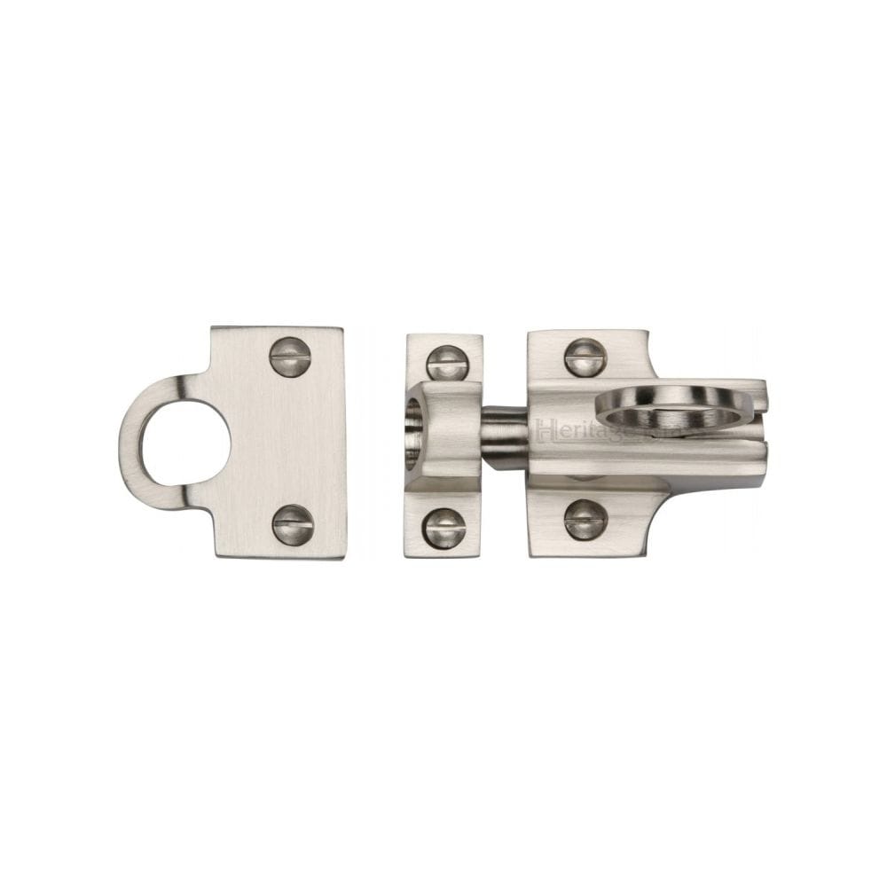 Heritage Brass Window Furniture Satin Nickel / Fanlight Catches Heritage Brass - Fanlight Catch Satin Nickel Finish