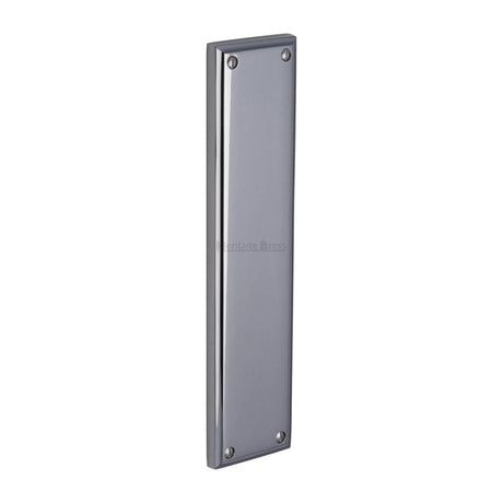 Heritage Brass Door Furniture Polished Chrome / Finger Plates / 282 x 63mm Heritage Brass - Fingerplate 282 x 63mm - Polished Chrome Finish