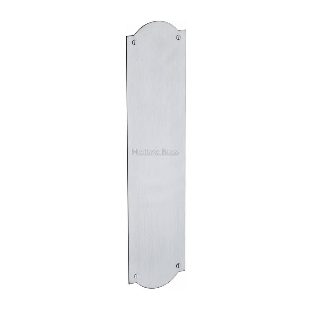 Heritage Brass Door Furniture Satin Chrome / Finger Plates / 305 x 77mm Heritage Brass - Fingerplate 305 x 77mm - Satin Chrome Finish