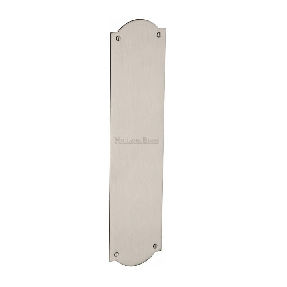 Heritage Brass Door Furniture Satin Nickel / Finger Plates / 305 x 77mm Heritage Brass - Fingerplate 305 x 77mm - Satin Nickel Finish