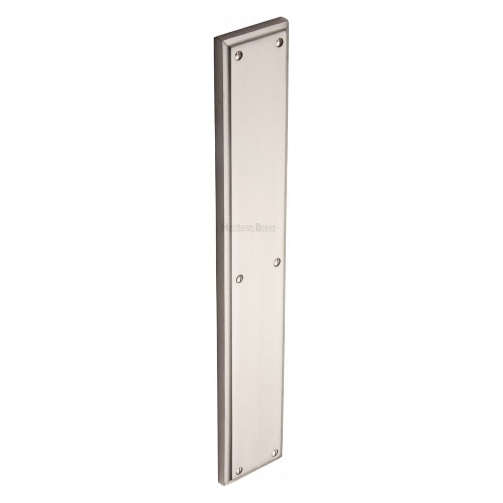 Heritage Brass Door Furniture Satin Nickel / Finger Plates / 462 x 76mm Heritage Brass - Fingerplate 462 x 76mm - Satin Nickel Finish