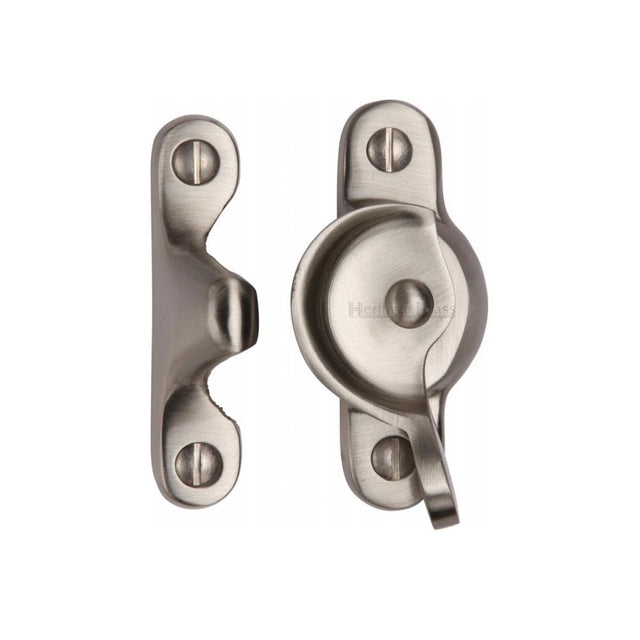Heritage Brass Window Furniture Satin Nickel / Sash Window Fitch Fasteners / Yes Heritage Brass - Fitch Pattern Sash Fastener Satin Nickel Finish