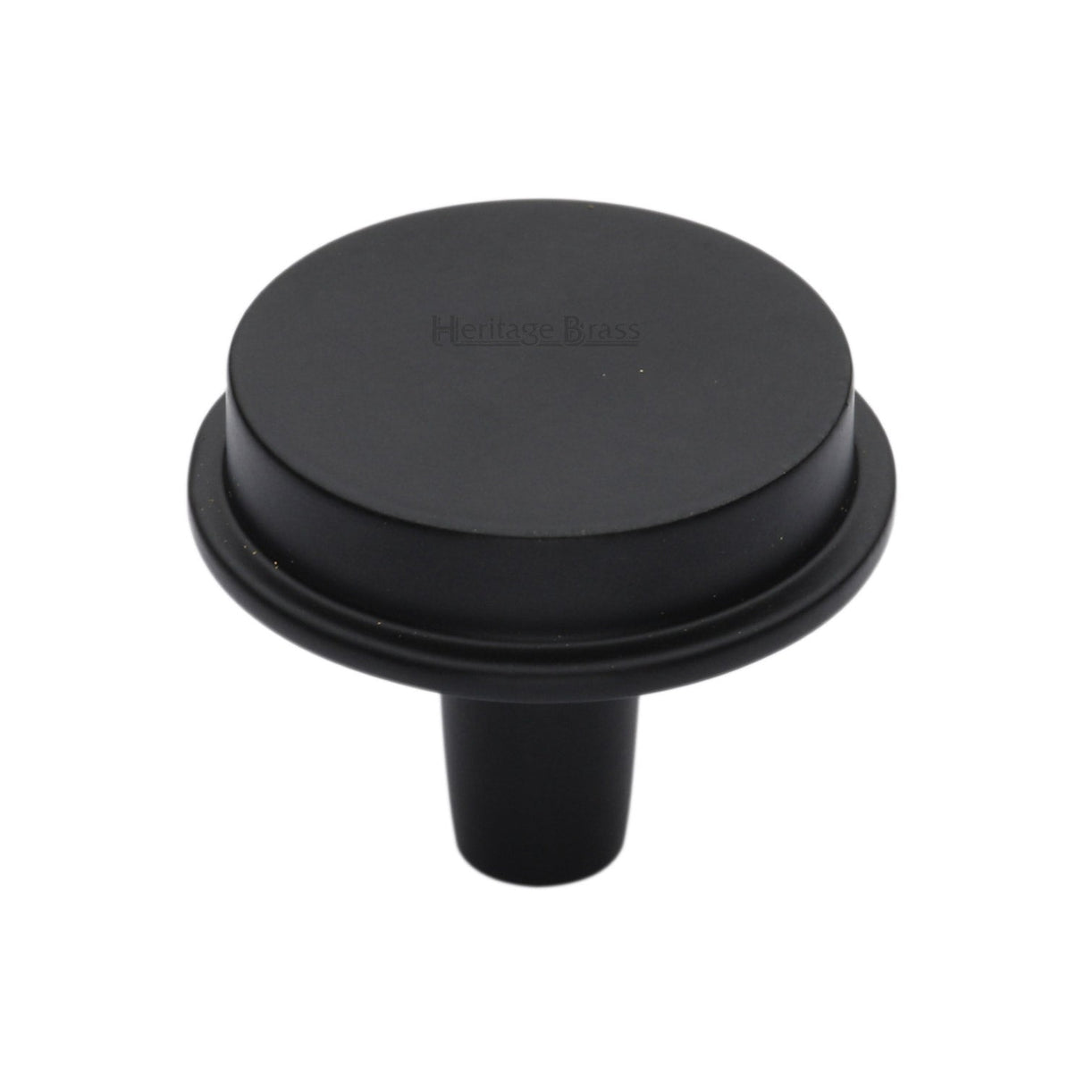 Heritage Brass Cabinet Hardware Matt Black / Cabinet Knobs / 38mm Dia. Heritage Brass - Flat Round Knob Design 38 mm Matt Black finish