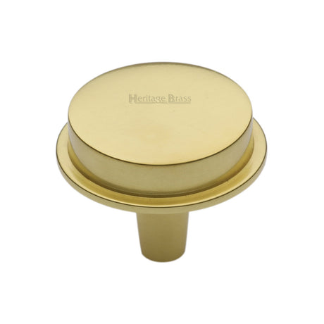 Heritage Brass Cabinet Hardware Polished Brass / Cabinet Knobs / 38mm Dia. Heritage Brass - Flat Round Knob Design 38 mm Polished Brass finish