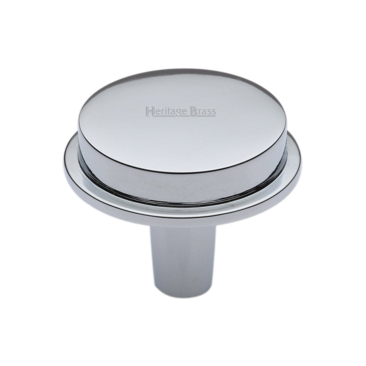 Heritage Brass Cabinet Hardware Polished Chrome / Cabinet Knobs / 38mm Dia. Heritage Brass - Flat Round Knob Design 38 mm Polished Chrome finish