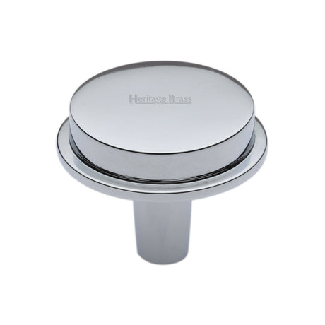 Heritage Brass Cabinet Hardware Polished Chrome / Cabinet Knobs / 38mm Dia. Heritage Brass - Flat Round Knob Design 38 mm Polished Chrome finish