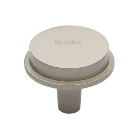 Heritage Brass Cabinet Hardware Satin Nickel / Cabinet Knobs / 38mm Dia. Heritage Brass - Flat Round Knob Design 38 mm Satin Nickel finish