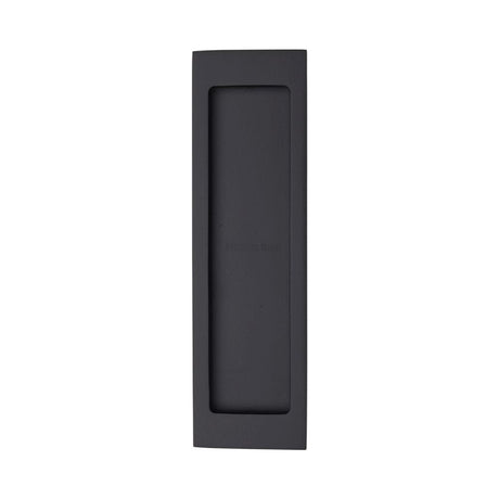 Heritage Brass Door Furniture Matt Black / Flush Handle / Rectangular Heritage Brass - Flush Pull 197mm Matt Black Finish