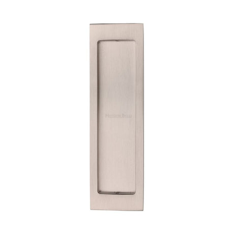 Heritage Brass Door Furniture Satin Nickel / Flush Handle / Rectangular Heritage Brass - Flush Pull 197mm Satin Nickel Finish