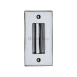 Heritage Brass Door Furniture Polished Chrome / Flush Handle / Rectangular Heritage Brass - Flush Pull Handle 4" Polished Chrome Finish