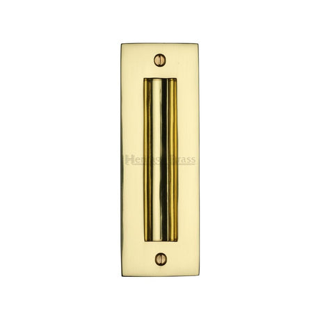 Heritage Brass Door Furniture Polished Brass / Flush Handle / Rectangular Heritage Brass - Flush Pull Handle 6" Polished Brass Finish