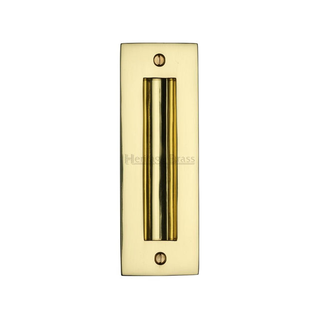 Heritage Brass Door Furniture Polished Brass / Flush Handle / Rectangular Heritage Brass - Flush Pull Handle 6" Polished Brass Finish