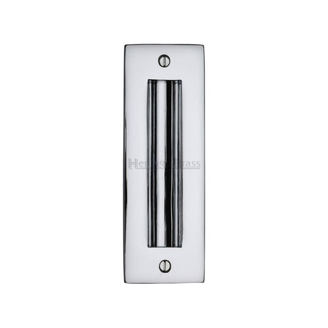 Heritage Brass Door Furniture Polished Chrome / Flush Handle / Rectangular Heritage Brass - Flush Pull Handle 6" Polished Chrome Finish