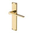 Heritage Brass Door Furniture Polished Brass / Latch Handles Heritage Brass - Gio Lever Latch Door Handle on 200mm Plate Polished Brass finish