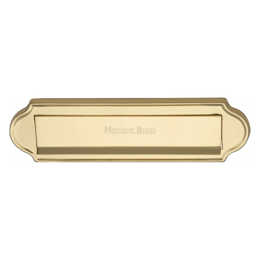 Heritage Brass Door Furniture Polished Brass / Letter Plates / 280 x 78mm Heritage Brass - Gravity Letterplate 280 x 78mm - Polished Brass Finish