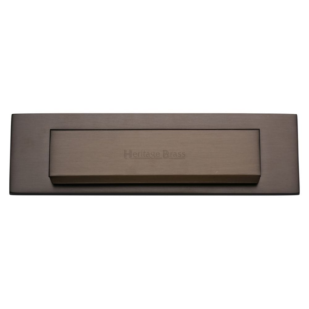 Heritage Brass Door Furniture Matt Bronze / Letter Plates / 280 x 80mm Heritage Brass - Gravity Letterplate 280 x 80mm - Matt Bronze Finish