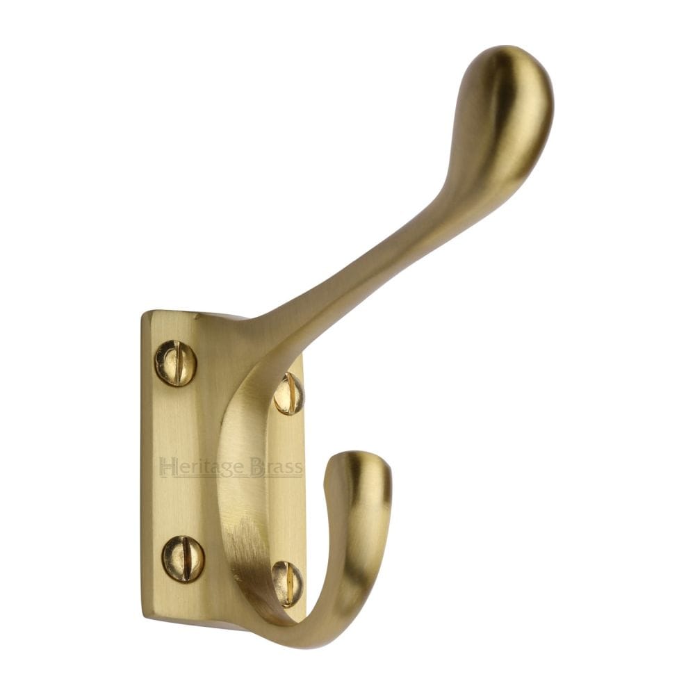 Heritage Brass Accessories Satin Brass / Hat & Coat Hooks Heritage Brass - Hat & Coat Hook Satin Brass Finish