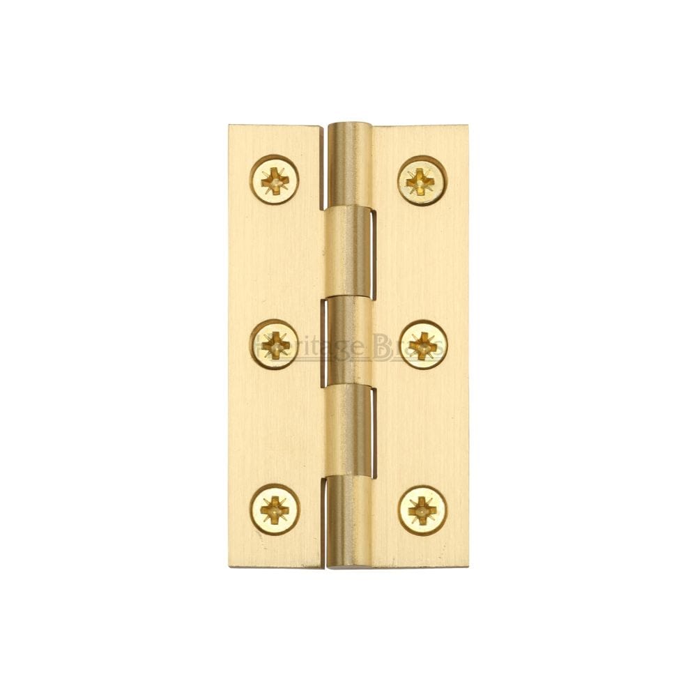 Heritage Brass Hinges Satin Brass / Extruded Brass Hinge / 2.5" / 65mm Heritage Brass - Hinge Brass 2 1/2" x 1 3/8" Satin Brass Finish