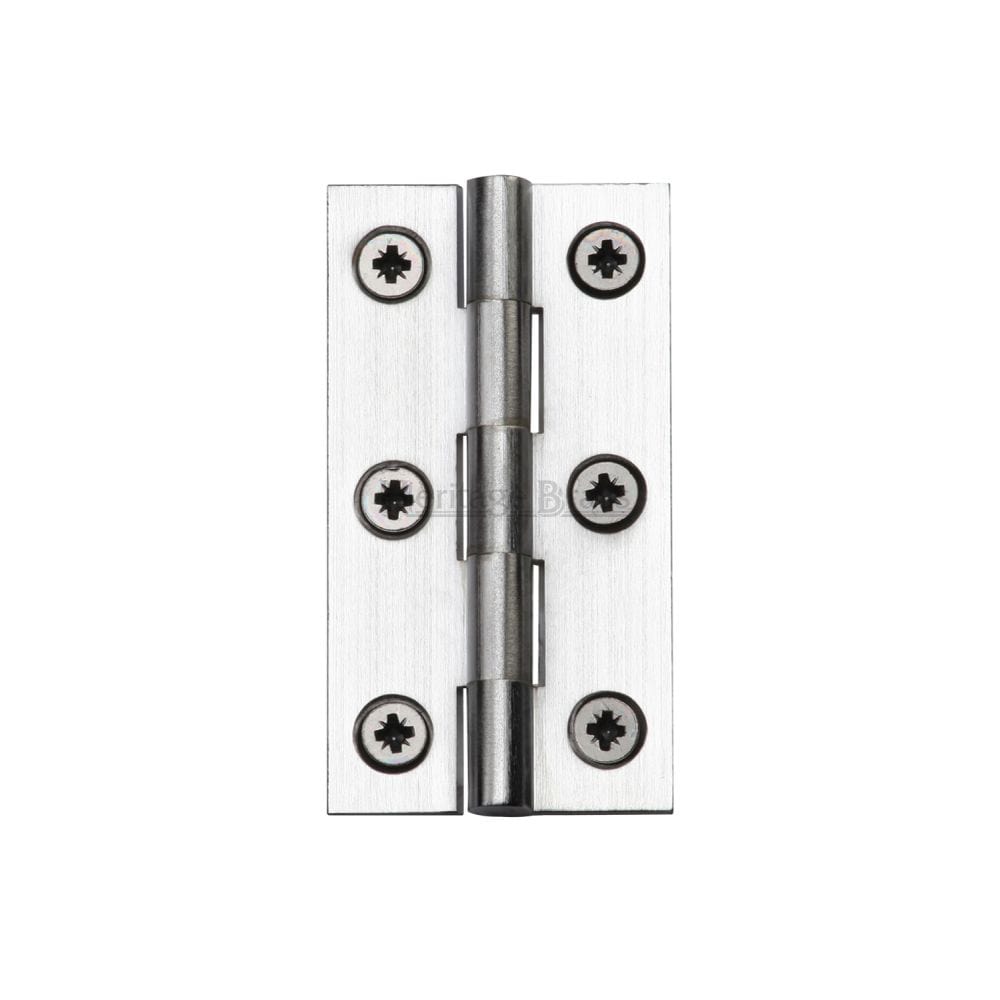 Heritage Brass Hinges Satin Chrome / Extruded Brass Hinge / 2.5" / 65mm Heritage Brass - Hinge Brass 2 1/2" x 1 3/8" Satin Chrome Finish