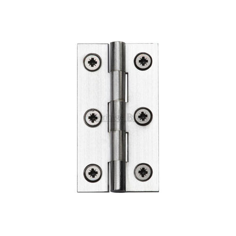 Heritage Brass Hinges Satin Chrome / Extruded Brass Hinge / 2.5" / 65mm Heritage Brass - Hinge Brass 2 1/2" x 1 3/8" Satin Chrome Finish