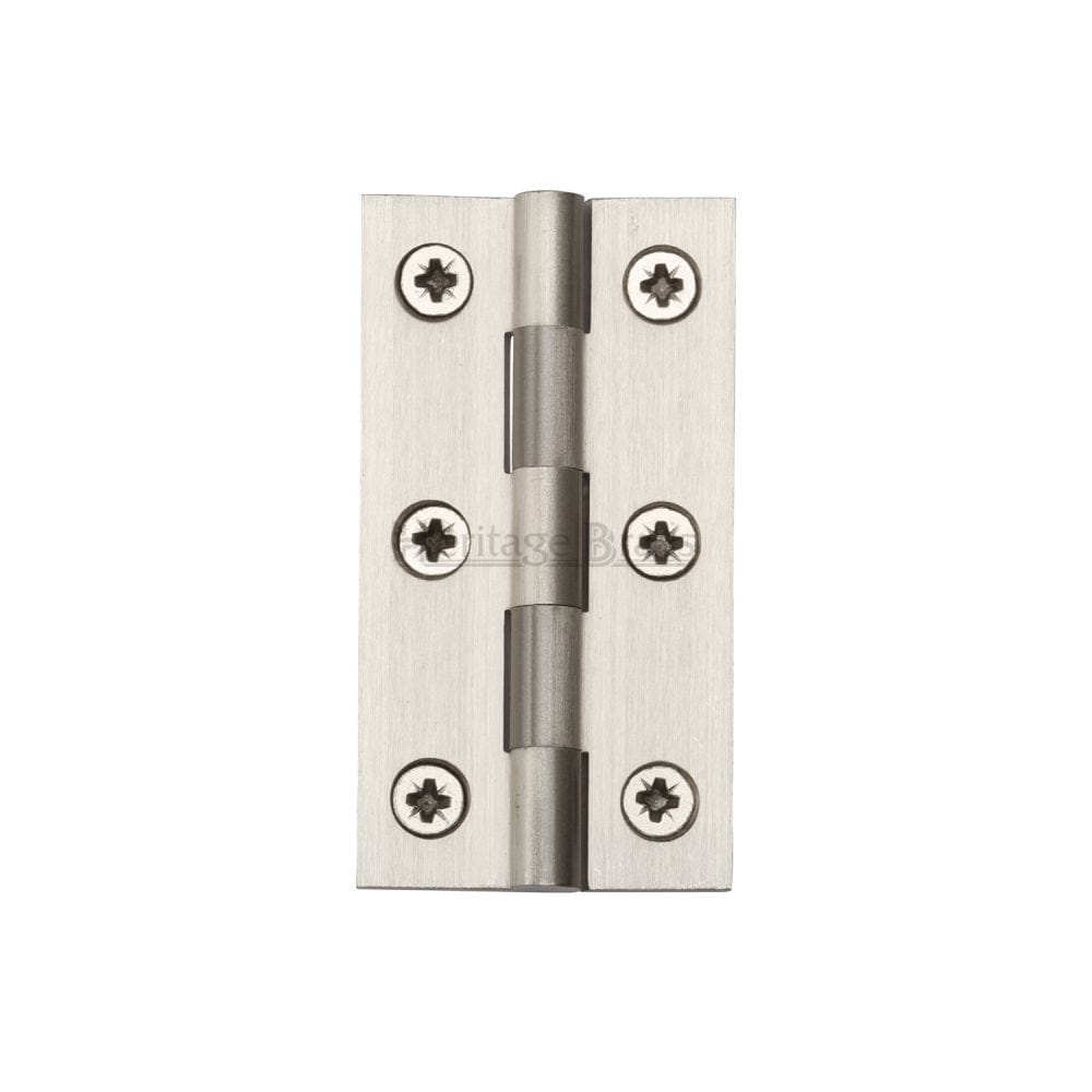 Heritage Brass Hinges Satin Nickel / Extruded Brass Hinge / 2.5" / 65mm Heritage Brass - Hinge Brass 2 1/2" x 1 3/8" Satin Nickel Finish