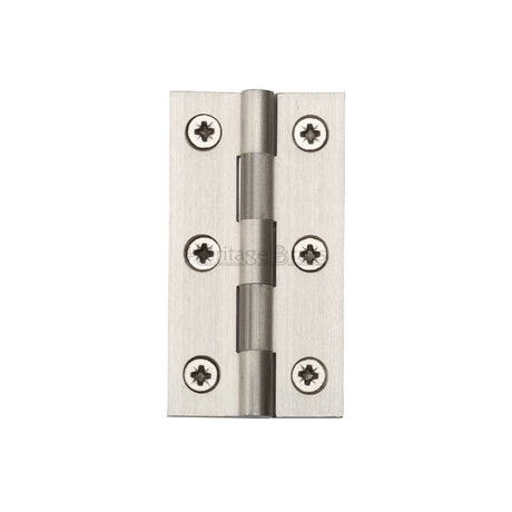 Heritage Brass Hinges Satin Nickel / Extruded Brass Hinge / 2.5" / 65mm Heritage Brass - Hinge Brass 2 1/2" x 1 3/8" Satin Nickel Finish