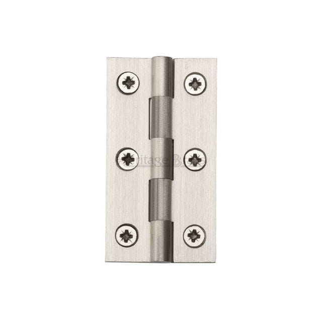Heritage Brass Hinges Satin Nickel / Extruded Brass Hinge / 2.5" / 65mm Heritage Brass - Hinge Brass 2 1/2" x 1 3/8" Satin Nickel Finish