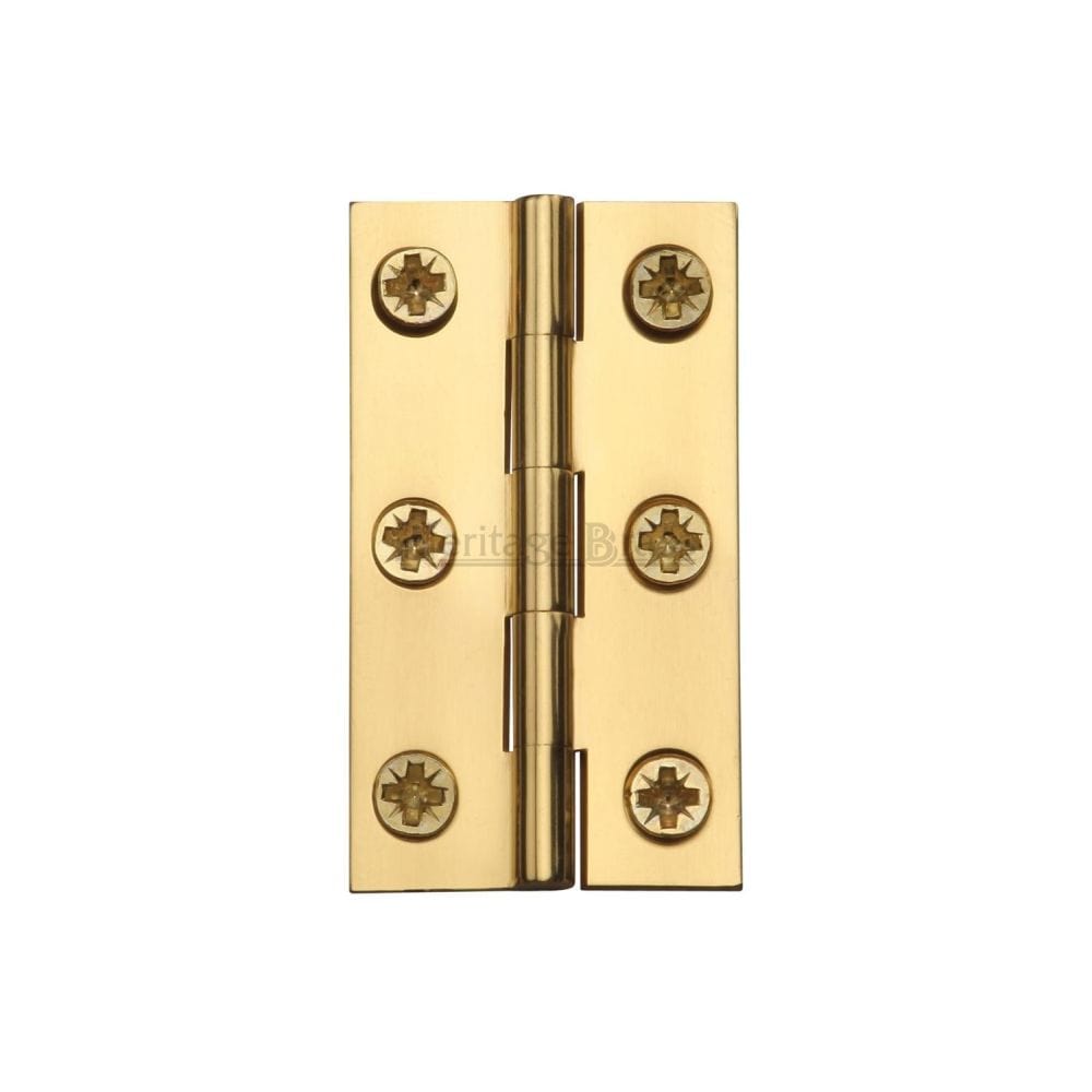 Heritage Brass Hinges Polished Brass / Extruded Brass Hinge / 2" (51mm) Heritage Brass - Hinge Brass 2" X 1 1/8" Polished Brass Finish