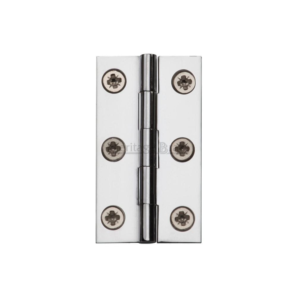 Heritage Brass Hinges Polished Chrome / Extruded Brass Hinge / 2" (51mm) Heritage Brass - Hinge Brass 2" X 1 1/8" Polished Chrome Finish