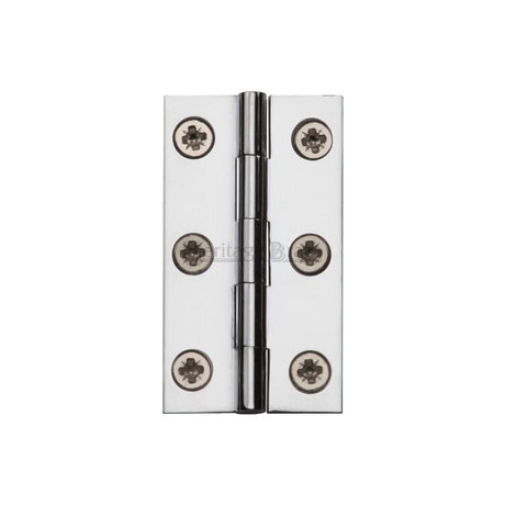 Heritage Brass Hinges Polished Chrome / Extruded Brass Hinge / 2" (51mm) Heritage Brass - Hinge Brass 2" X 1 1/8" Polished Chrome Finish