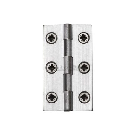 Heritage Brass Hinges Satin Chrome / Extruded Brass Hinge / 2" (51mm) Heritage Brass - Hinge Brass 2" X 1 1/8" Satin Chrome Finish