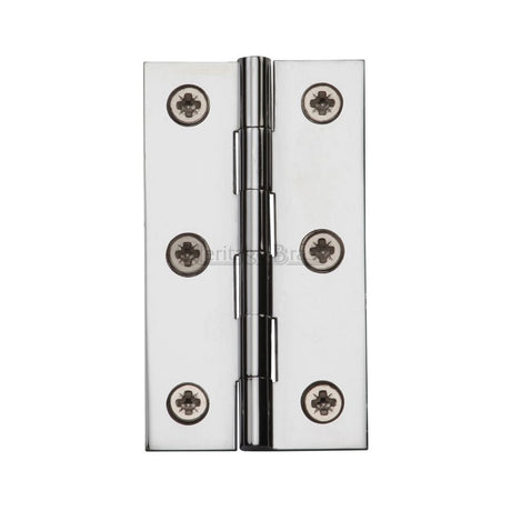 Heritage Brass Hinges Polished Chrome / Extruded Brass Hinge / 3" (76mm) Heritage Brass - Hinge Brass 3" x 1 5/8" Polished Chrome Finish