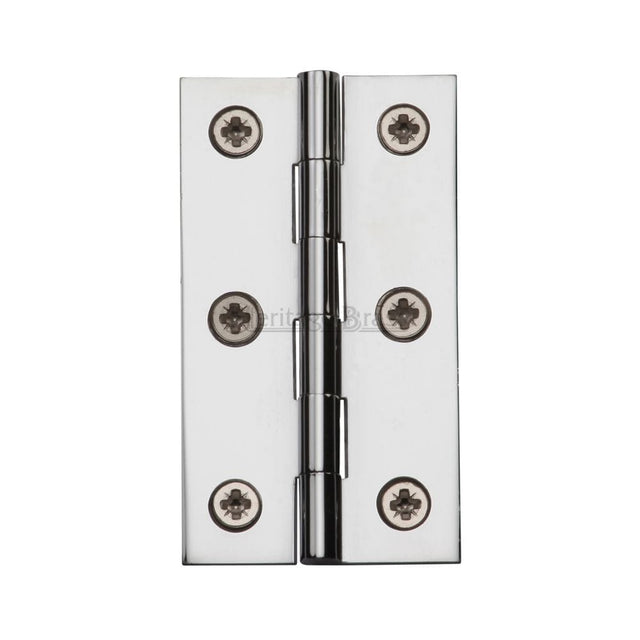 Heritage Brass Hinges Polished Chrome / Extruded Brass Hinge / 3" (76mm) Heritage Brass - Hinge Brass 3" x 1 5/8" Polished Chrome Finish