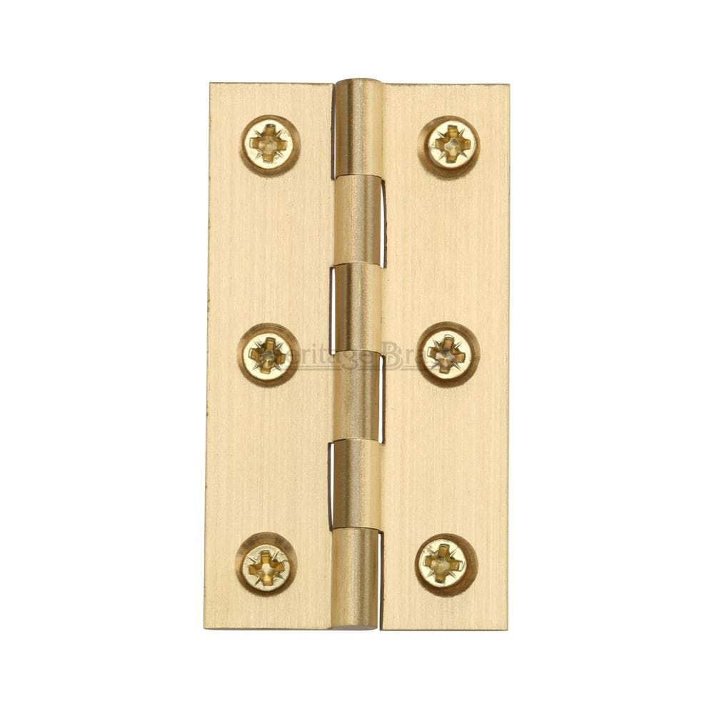 Heritage Brass Hinges Satin Brass / Extruded Brass Hinge / 3" (76mm) Heritage Brass - Hinge Brass 3" x 1 5/8" Satin Brass Finish