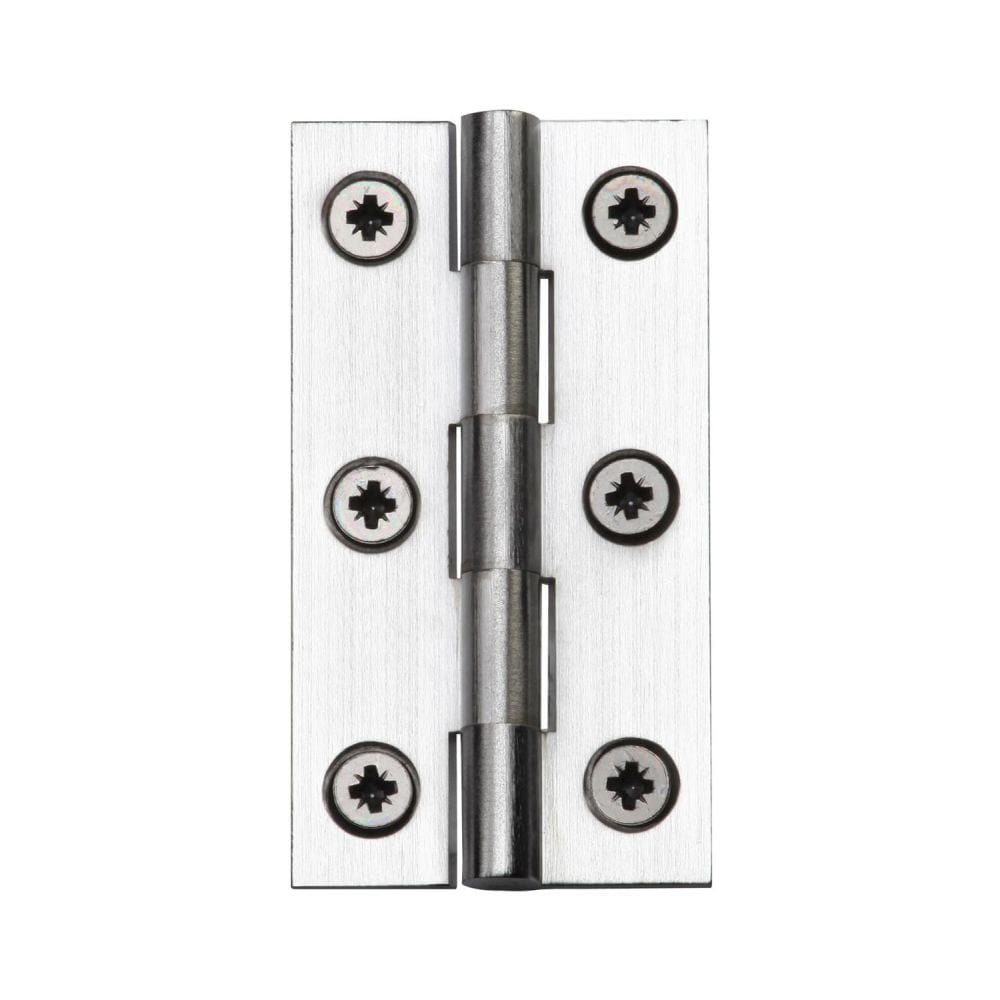 Heritage Brass Hinges Satin Chrome / Extruded Brass Hinge / 3" (76mm) Heritage Brass - Hinge Brass 3" x 1 5/8" Satin Chrome Finish