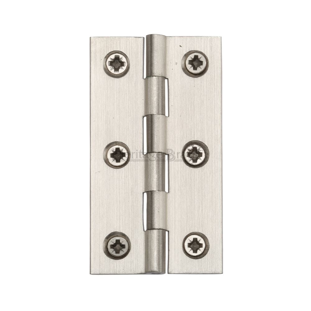 Heritage Brass Hinges Satin Nickel / Extruded Brass Hinge / 3" (76mm) Heritage Brass - Hinge Brass 3" x 1 5/8" Satin Nickel Finish