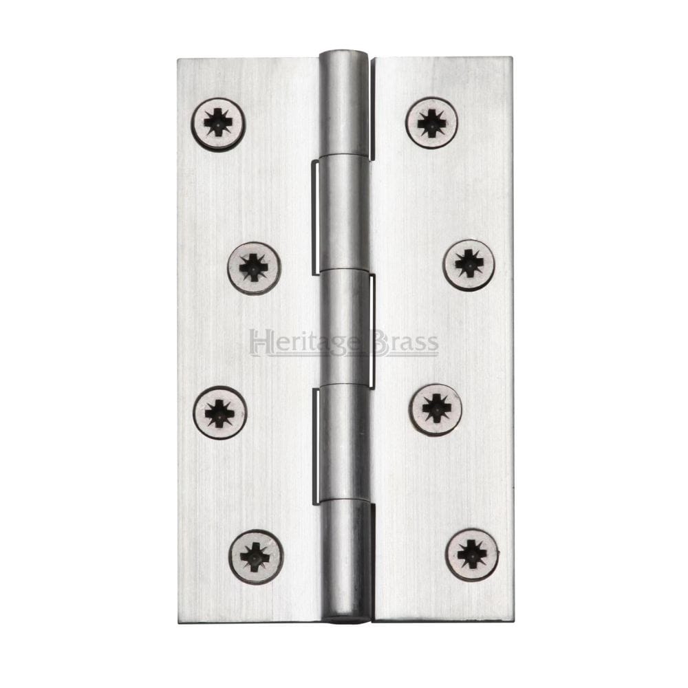 Heritage Brass Hinges Satin Chrome / Extruded Brass Hinge / 4" x (102mm) Heritage Brass - Hinge Brass 4" x 2 3/8" Satin Chrome Finish