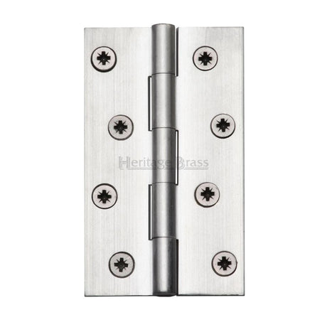 Heritage Brass Hinges Satin Chrome / Extruded Brass Hinge / 4" x (102mm) Heritage Brass - Hinge Brass 4" x 2 3/8" Satin Chrome Finish