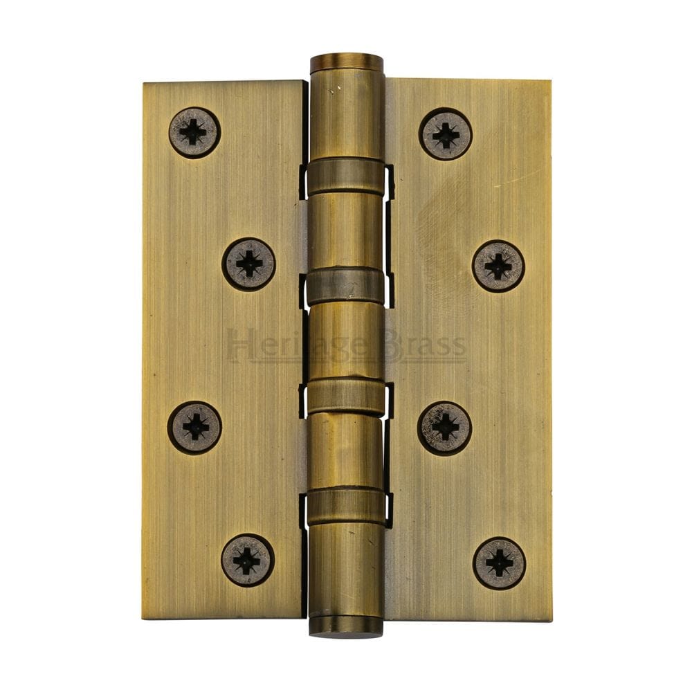 Heritage Brass Hinges Antique Brass / Ball Bearing Hinges / 4" x (102mm) Heritage Brass - Hinge Brass with Ball Bearing 4" x 3" Antique Brass Finish