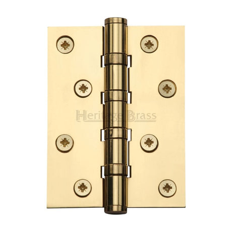 Heritage Brass Hinges Polished Brass / Ball Bearing Hinges / 4" x (102mm) Heritage Brass - Hinge Brass with Ball Bearing 4" x 3" Polished Brass Finish