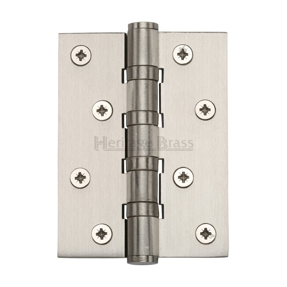 Heritage Brass Hinges Satin Nickel / Ball Bearing Hinges / 4" x (102mm) Heritage Brass - Hinge Brass with Ball Bearing 4" x 3" Satin Nickel Finish