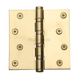 Heritage Brass Hinges Polished Brass / Ball Bearing Hinges / 4" x (102mm) Heritage Brass - Hinge Brass with Ball Bearing 4" x 4" Polished Brass Finish