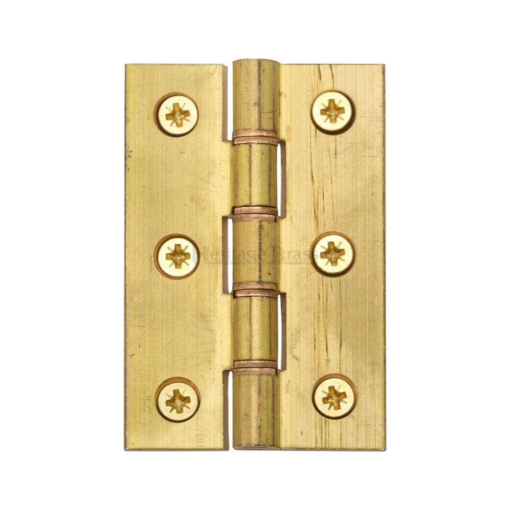 Heritage Brass Hinges Natural Brass / Washered Hinges / 3" (76mm) Heritage Brass - Hinge Brass with Phosphor Washers 3" x 2" Natural Brass Finish