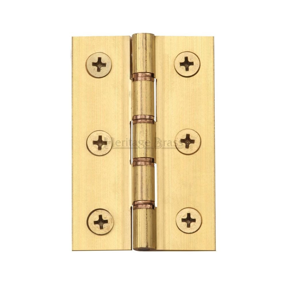 Heritage Brass Hinges Natural Brass / Washered Hinges / 3" (76mm) Heritage Brass - Hinge Brass with Phosphor Washers 3" x 2" Natural Brass Finish
