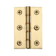 Heritage Brass Hinges Polished Brass / Washered Hinges / 3" (76mm) Heritage Brass - Hinge Brass with Phosphor Washers 3" x 2" Polished Brass Finish
