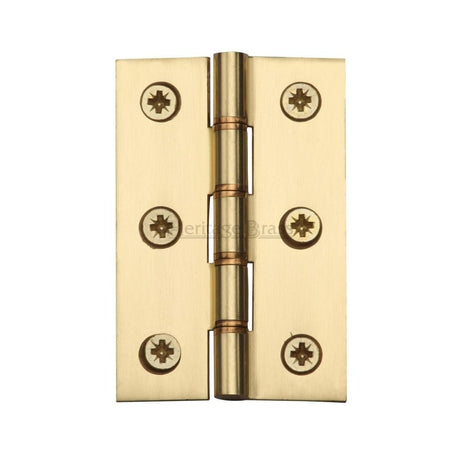 Heritage Brass Hinges Polished Brass / Washered Hinges / 3" (76mm) Heritage Brass - Hinge Brass with Phosphor Washers 3" x 2" Polished Brass Finish