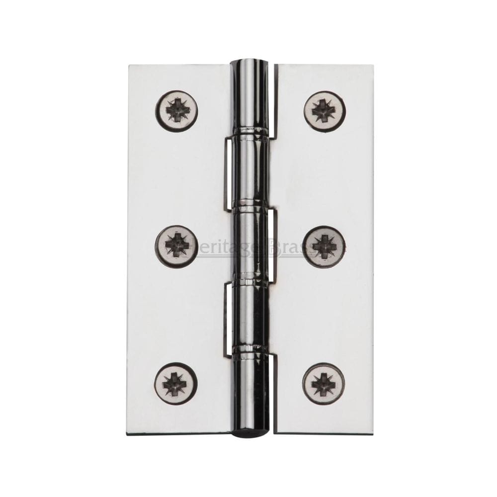 Heritage Brass Hinges Polished Chrome / Washered Hinges / 3" (76mm) Heritage Brass - Hinge Brass with Phosphor Washers 3" x 2" Polished Chrome Finish