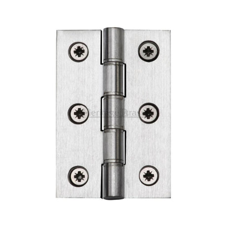 Heritage Brass Hinges Satin Chrome / Washered Hinges / 3" (76mm) Heritage Brass - Hinge Brass with Phosphor Washers 3" x 2" Satin Chrome Finish