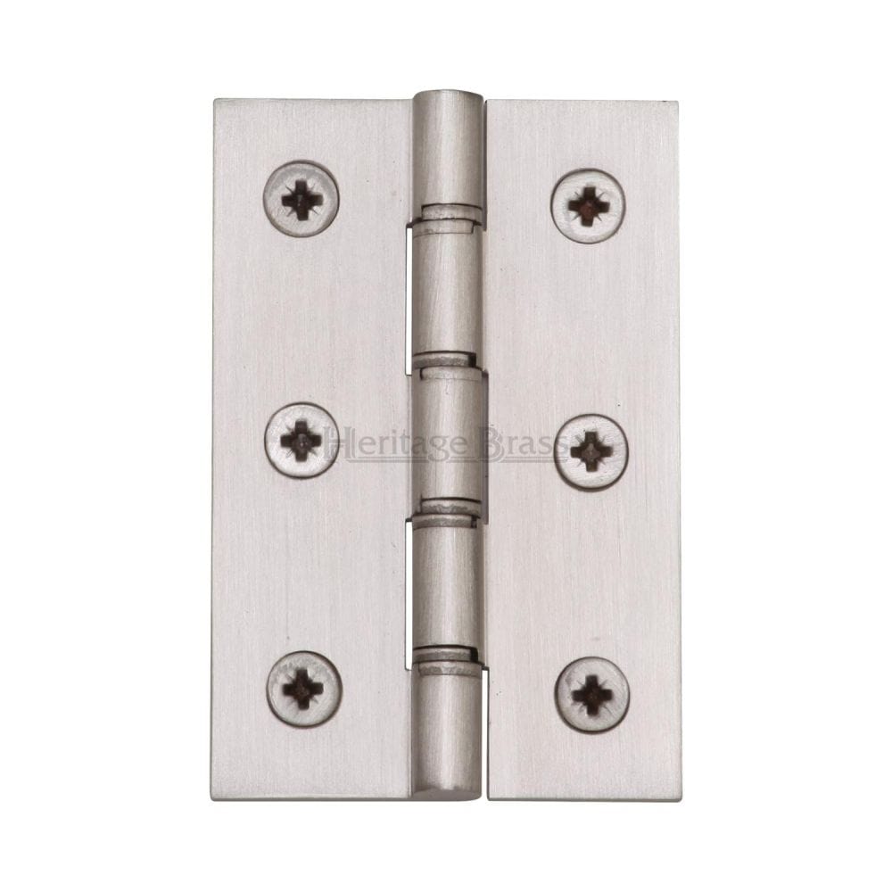 Heritage Brass Hinges Satin Nickel / Washered Hinges / 3" (76mm) Heritage Brass - Hinge Brass with Phosphor Washers 3" x 2" Satin Nickel Finish