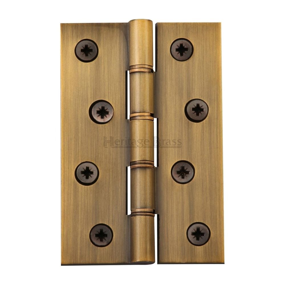 Heritage Brass Hinges Antique Brass / Washered Hinges / 4" x (102mm) Heritage Brass - Hinge Brass with Phosphor Washers 4" x 2 5/8" Antique Brass Finish